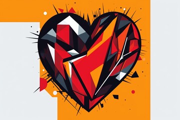 Diverse and Unique Minimalistic Sleek and Defined Heart Design Graphic