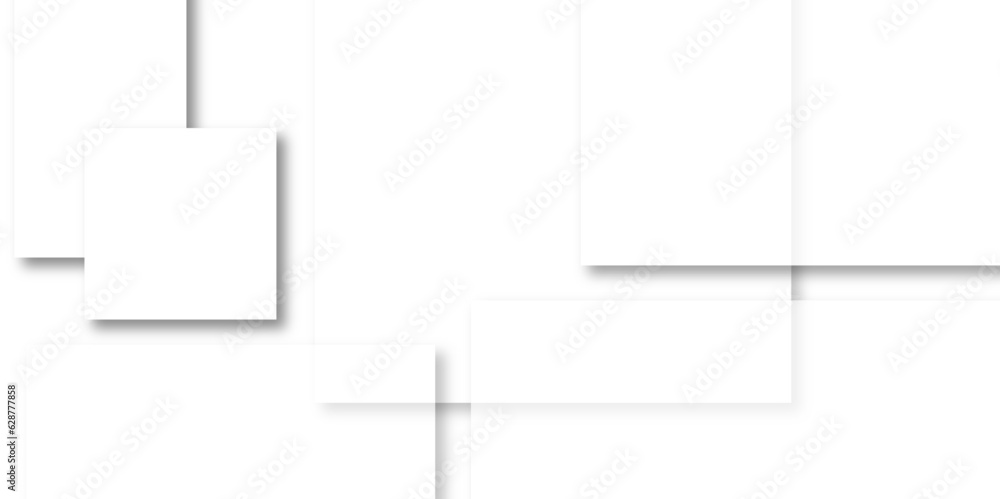 Aufkleber vector illustration. abstract white and grey geometric overlapping square pattern, design of technol