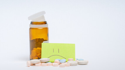Different colors and sizes of tablets in the box
