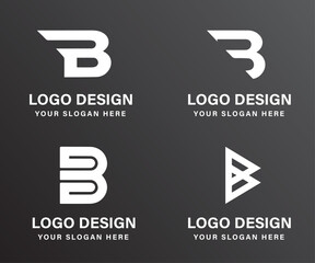 vector b letter logo design collection