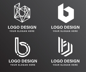 vector b letter logo design collection