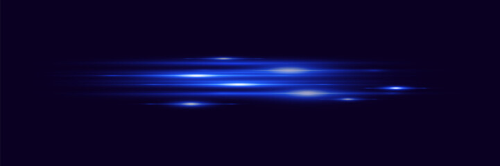 Beautiful flash of light and spark. Special effect, speed line. Magic moving fast laser beams, horizontal light beams.