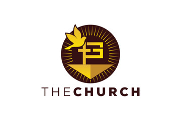 Trendy and Professional letter G church sign Christian and peaceful vector logo