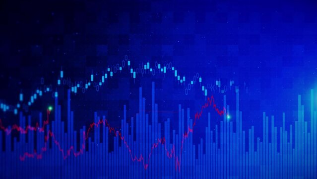 Global stock market Finance business growth Stock Market Trading, Forex, Crypto Currency technical price graph indicators and data numbers mock up template for trading financial and investment concept