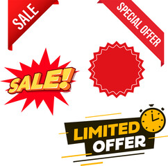 Sale Labels, Limited Offer, Special Offer | Vector, Illustration