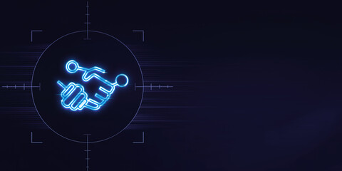 Partnerships and Alliances Manager Job Description icon neon sign