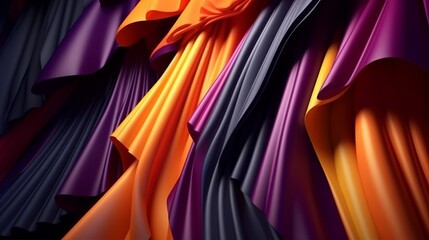 Fashion and Fabric Theme 3D Abstract Background