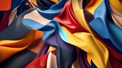 Fashion and Fabric Theme 3D Abstract Background - obrazy, fototapety, plakaty