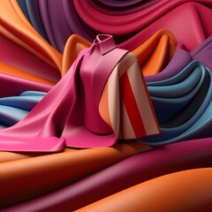 Fashion and Fabric Theme 3D Abstract Background