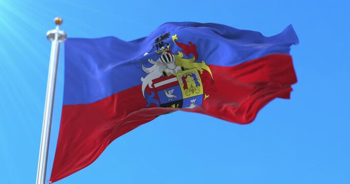 Flag of Borsod Abauj Zemplen County, Hungary. Loop