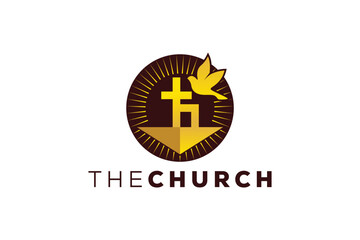 Trendy and Professional letter H church sign Christian and peaceful vector logo