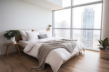 Fototapeta na wymiar Modern apartment bedroom