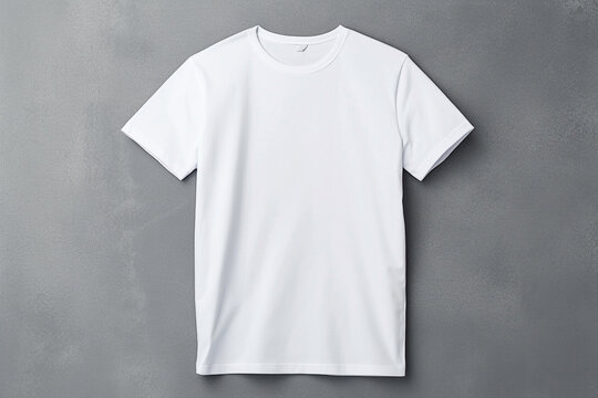 White and black T-shirts on hangers for design presentation Stock Photo by  FabrikaPhoto