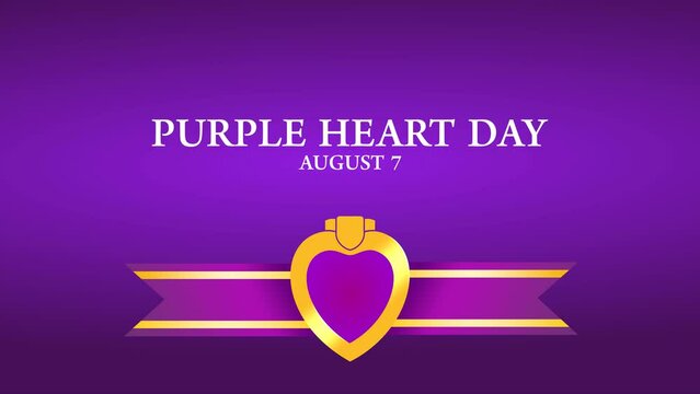 purple heart day design template for celebration. purple heart design template. motion video