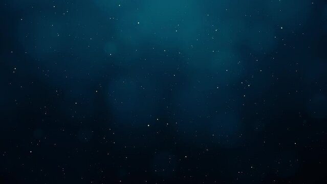 4K Abstract Blue glow particles float bokeh. Magical sparkles of light background. festive events. For event, festival, presentation, music, show, party, Award, fashion, Music, festival, club, stage.