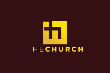 Fototapeta premium Trendy and Professional letter H church sign Christian and peaceful vector logo