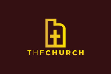 Fototapeta premium Trendy and Professional letter H church sign Christian and peaceful vector logo