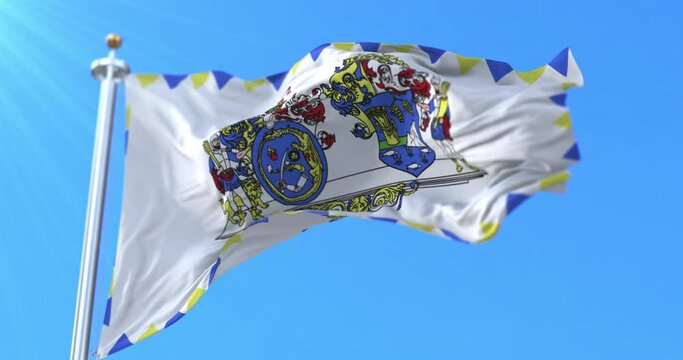 Flag of Hajdu-Bihar County, Hungary. Loop