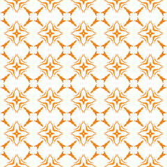 Ikat repeating swimwear design. Orange exotic