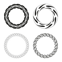 Set of Circle, Decorative Graphic Design Elements.