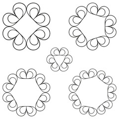Set of Circle, Decorative Graphic Design Elements.