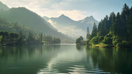 lake in the mountains