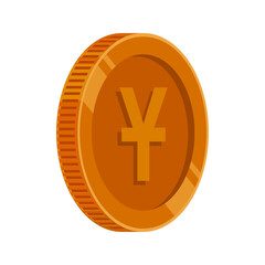 Yuan China Bronze Copper Coin Vector