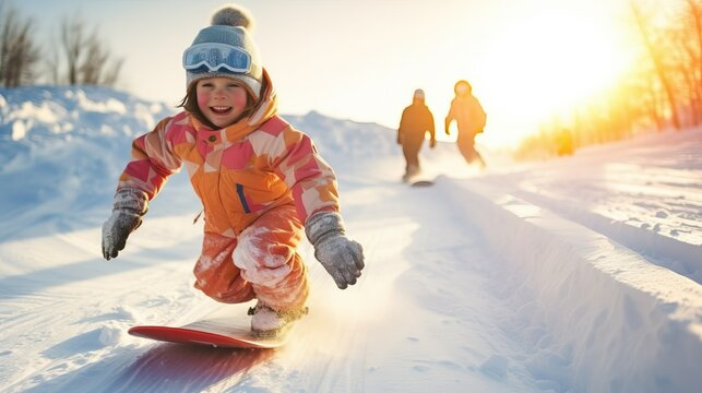 Ski in the mountain, Snow sport and winter activity