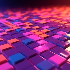 Fototapeta premium Glowing Tropical Themed 3D Abstract Background