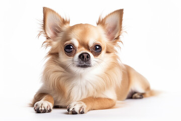 Portrait of Chihuahua dog on white background