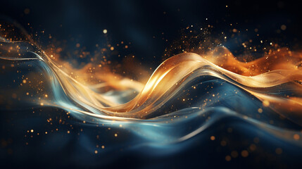 Obraz premium Abstract colorful glittering effect defocused design on dark background, shiny elegance fantasy bright color contrast with black concept