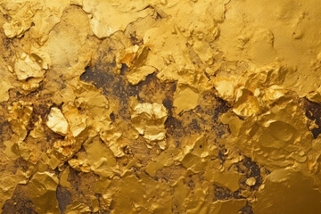 Golden background, gold leafing, created with Generative AI technology