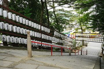 Path to Kibitu-jinja or Shrine in Okayama, Japan - 日本 岡山 吉備津神社 北随神門 参道