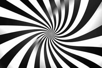Hypnotic Black and White Spiral Background