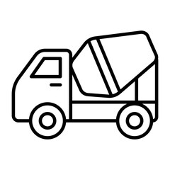 Cement truck icon