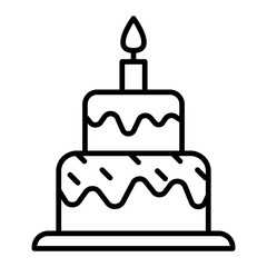 Birthday cake icon