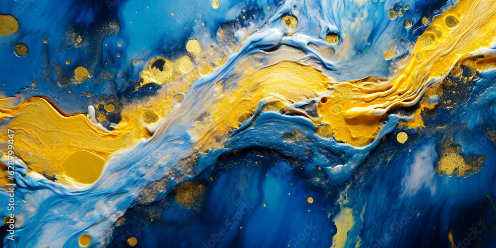 Poster abstract three dimensional textured color shapes. created with generative ai technology.