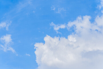 Blue sky and white clouds in the sky