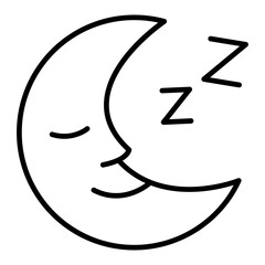 Sleeping moon icon