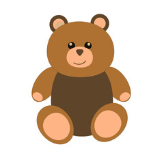 bear, teddy, toy, vector, cartoon, animal, illustration, teddy bear, brown, gift, childhood, sitting, fun, cute, drawing, smile, picture