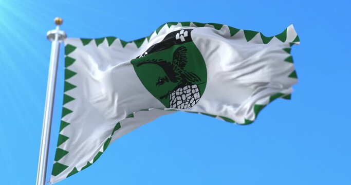 Flag of Tatabanya city, Hungary. Loop