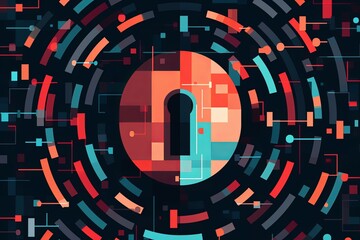 Modern Tech Encrypted Data Theme Background