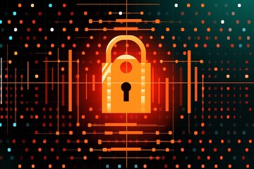 Modern Tech Encrypted Data Theme Background