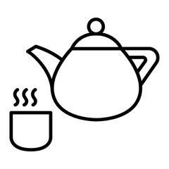Hot green tea icon
