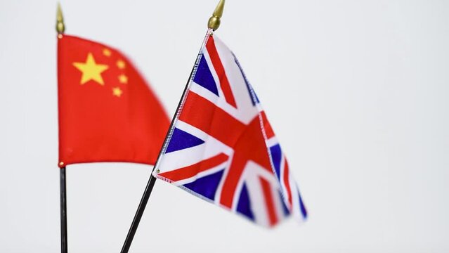 A flag waving in the wind