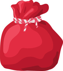 Christmas gift bag. Christmas style illustration