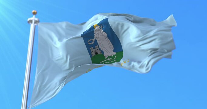 Flag of Zalaegerszeg city, Hungary. Loop