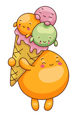 Cute Monster Ball Character Sticker