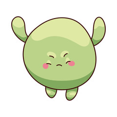 Fototapeta premium Cute Monster Ball Character Sticker