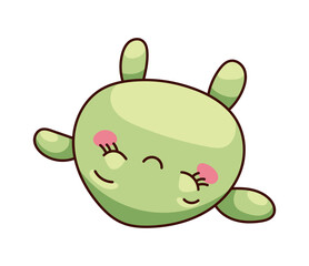 Fototapeta premium Cute Monster Ball Character Sticker
